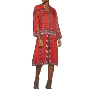 Isabel Marant Solenne Printed Red Dress Small